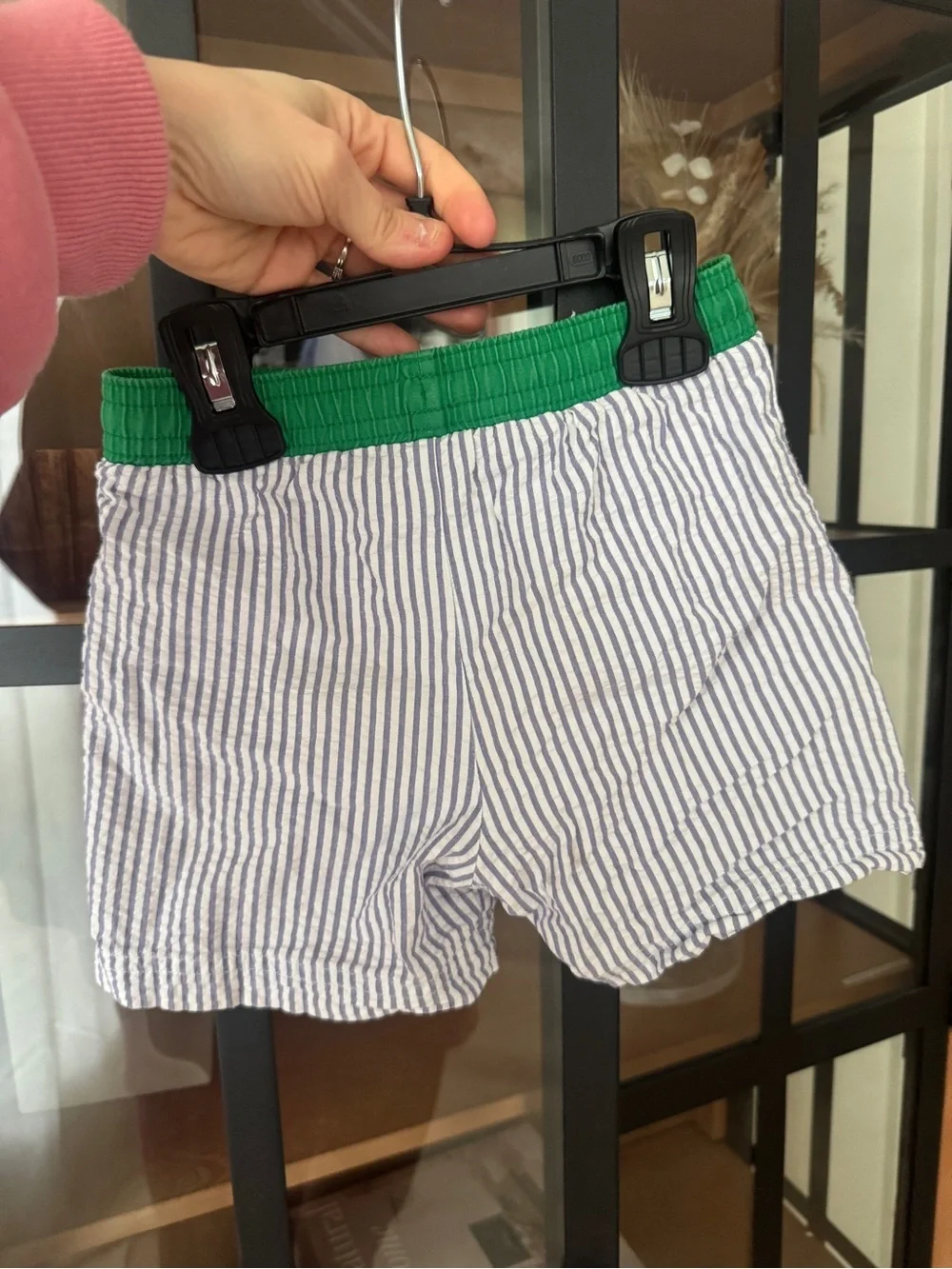 Florence Eiseman applique swimming trunks shorts seersucker alligator toddler